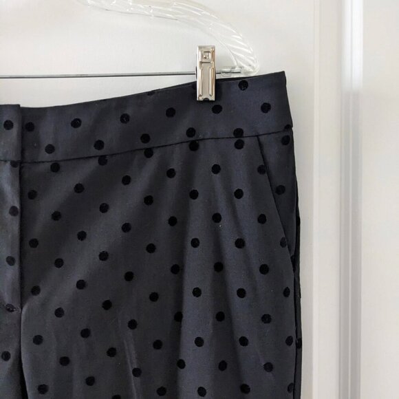 Talbots Hampshire Ankle Pants Black Polka Dot Womens Plus Size 16 Stretch Career - Picture 8 of 15